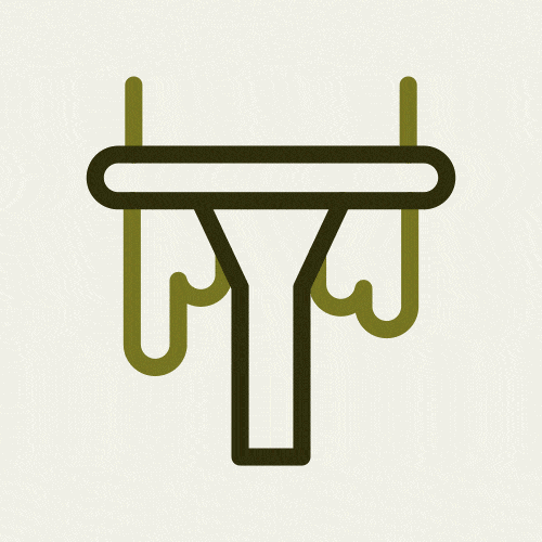 Le logo animé d'un laveur de vitre.